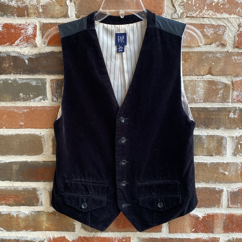 GAP Black Velvet Vest